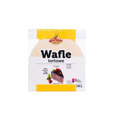 Wafle tortowe okrągłe 130g